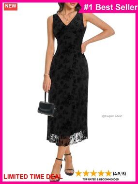 Floral Mesh Maxi Dress V-Neck Sleeveless Semi Formal Summer
